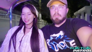 Shy Asian girl agrees to film hardcore after meeting tuktuk producer