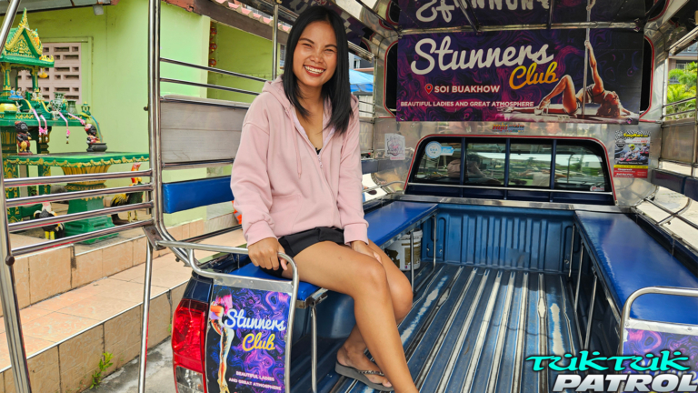 Sitting in back of a Tuk Tuk