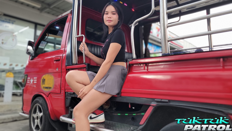 Sitting on side of Tuktuk waiting to start Porn shoot