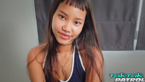 Adorable Thai teen shows facial piercings